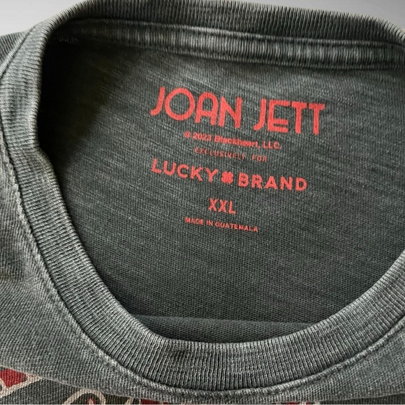 LUCKY BRAND Women's Heather Gray Joan Jett Boyfriend Graphic T-Shirt XXL | NWT - Picture 11 of 11